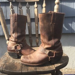 Buckle Brown Frye Boots